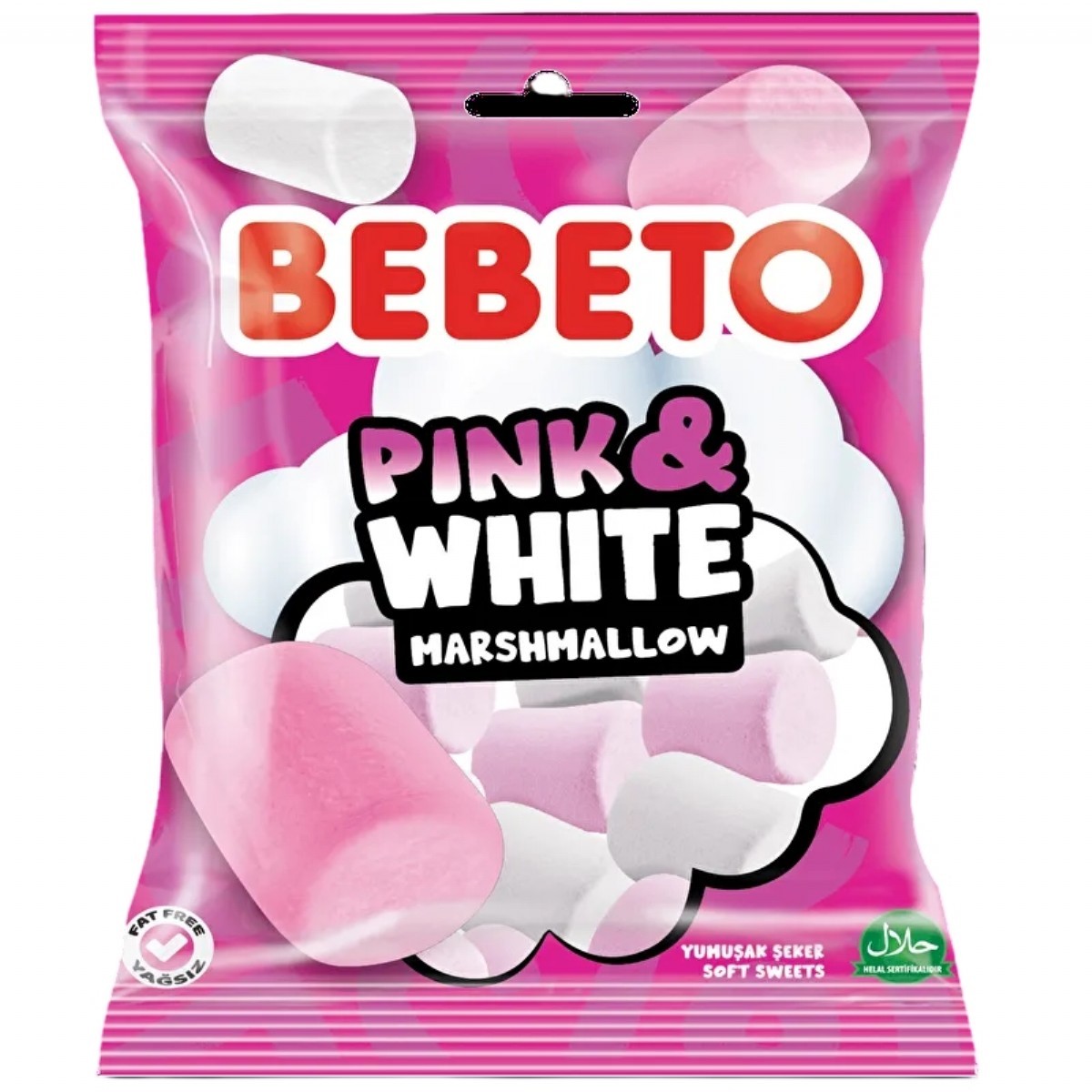 BEBETO PINK&WHITE MARSHMALLOW 70G