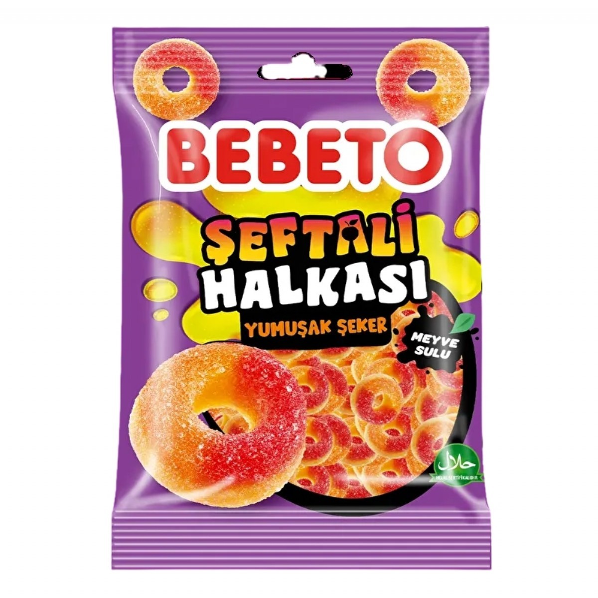BEBETO ŞEFTALİ HALKASI YUMUŞAK ŞEKER 80G