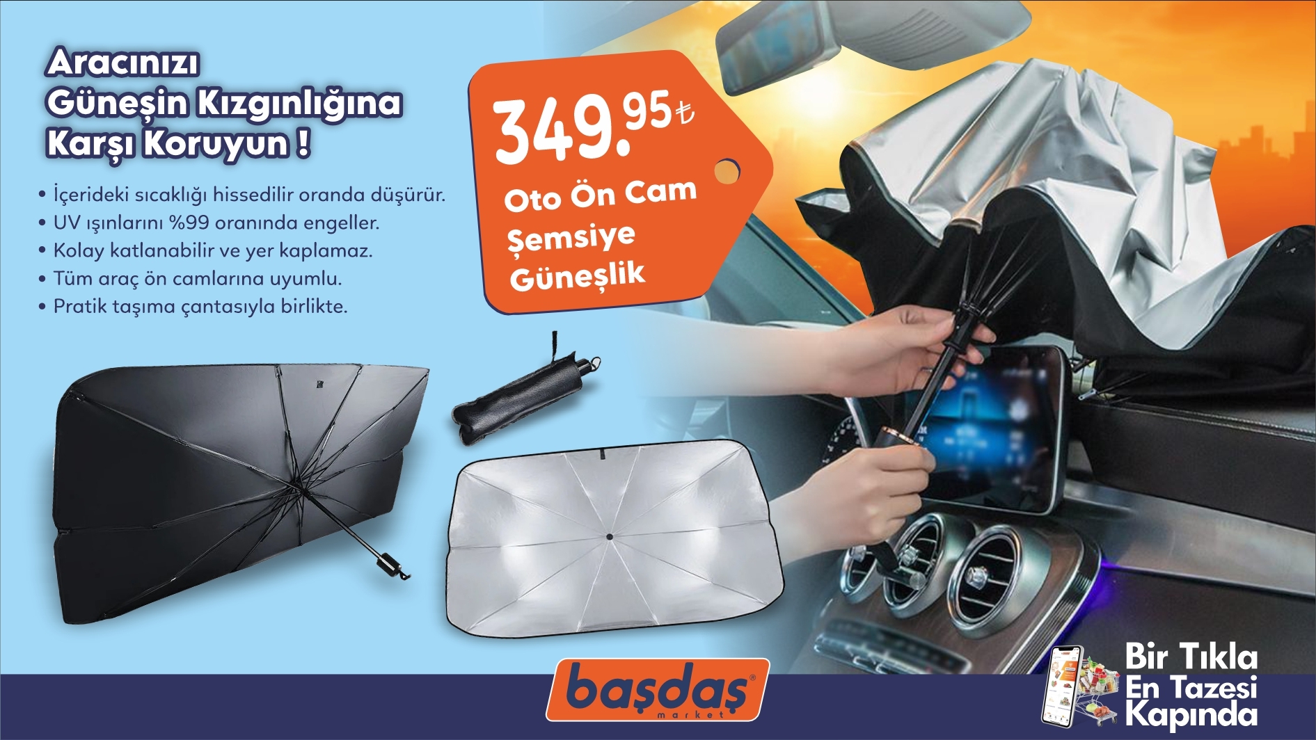 Oto Ön Cam Åemsiye Güneşlik
