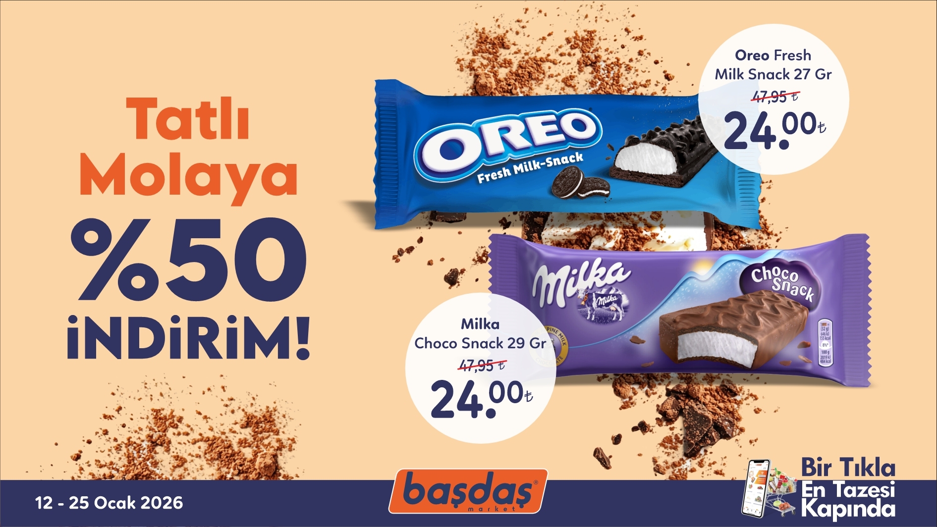 Tatlı Molaya %50 İndirim