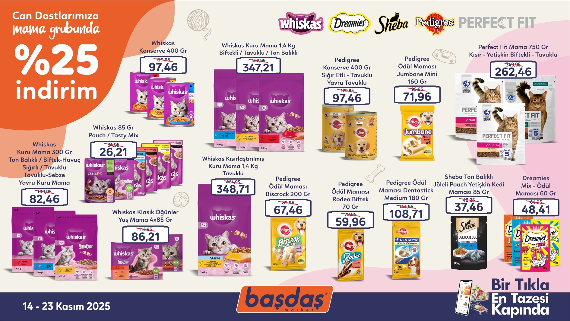 Can Dostlarımıza Mama Grubunda %25 İndirim