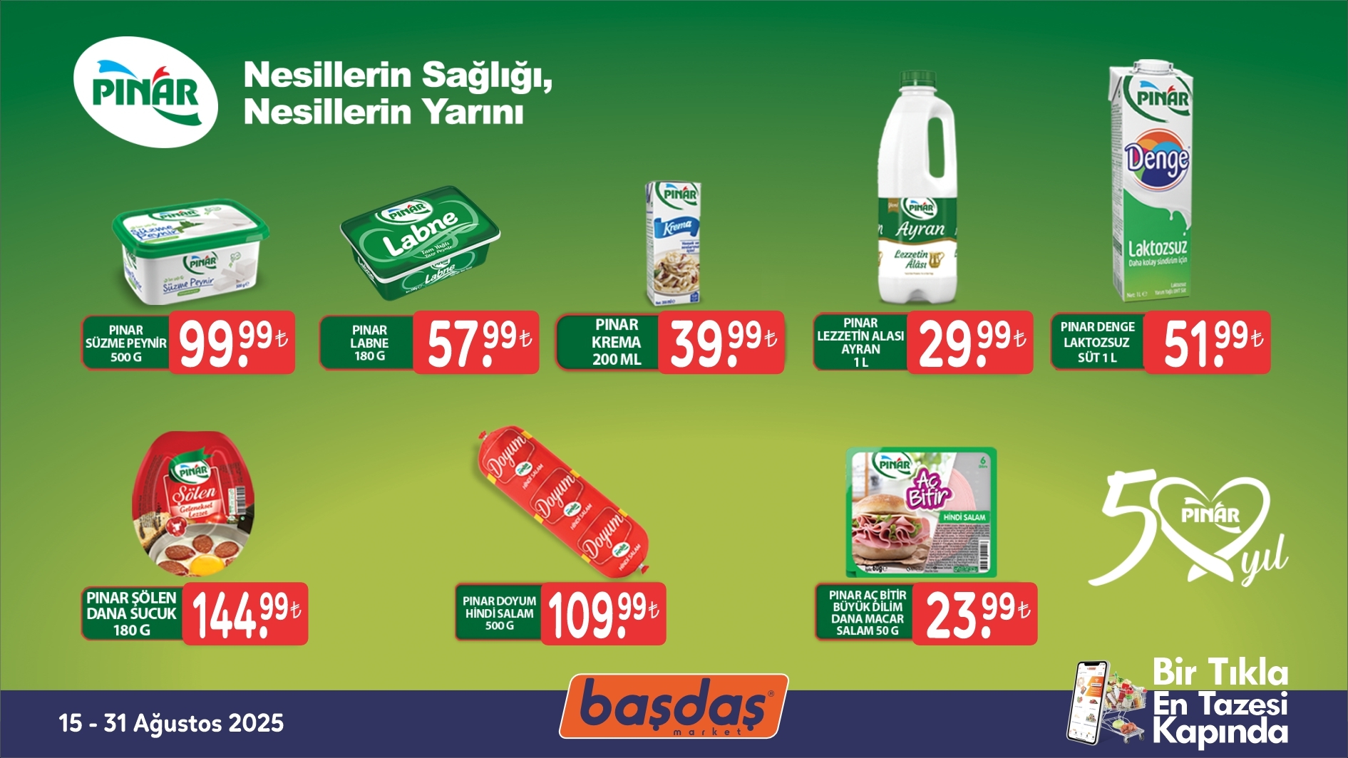 Pınar Ürünlerinde Kaçırılmayacak Fiyatlar