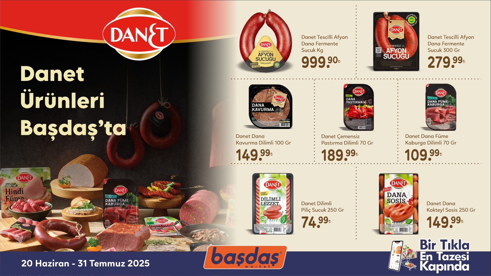 Danet Ürünleri Başdaş'ta!