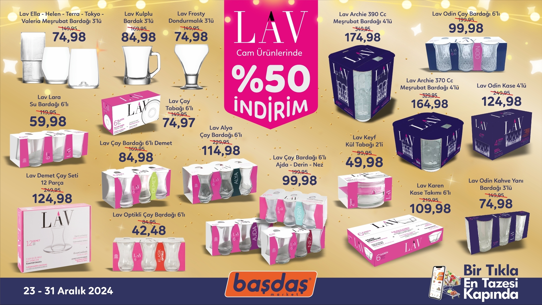 Lav Cam Ürünlerinde %50 İndirim