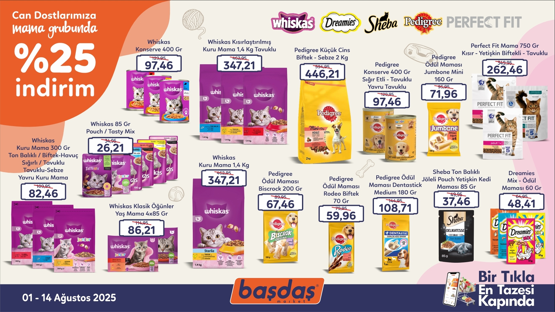 Can Dostlarımıza Mama Grubunda %25 İndirim