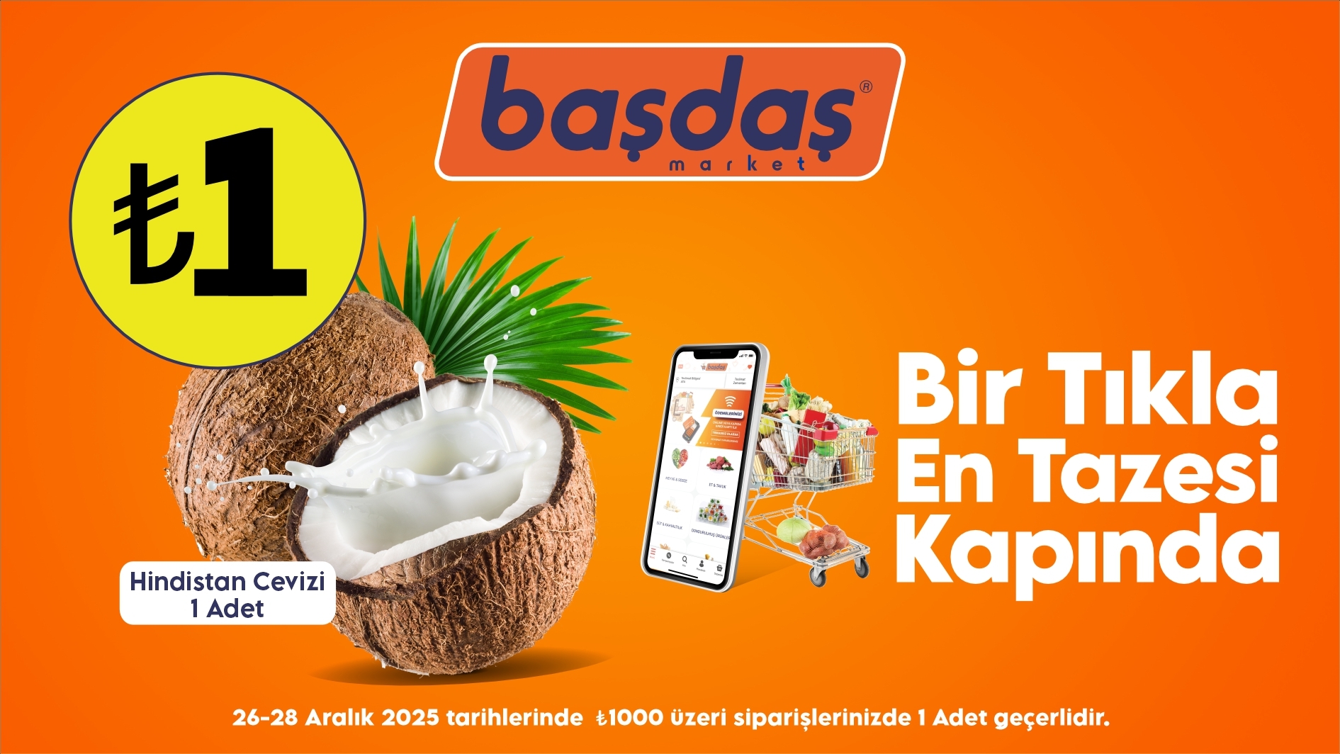 Online Özel Hindistan Cevizi 1 TL