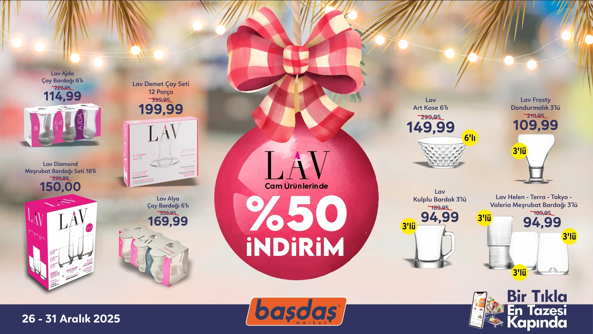 Lav Cam Ürünlerinde %50 İndirim