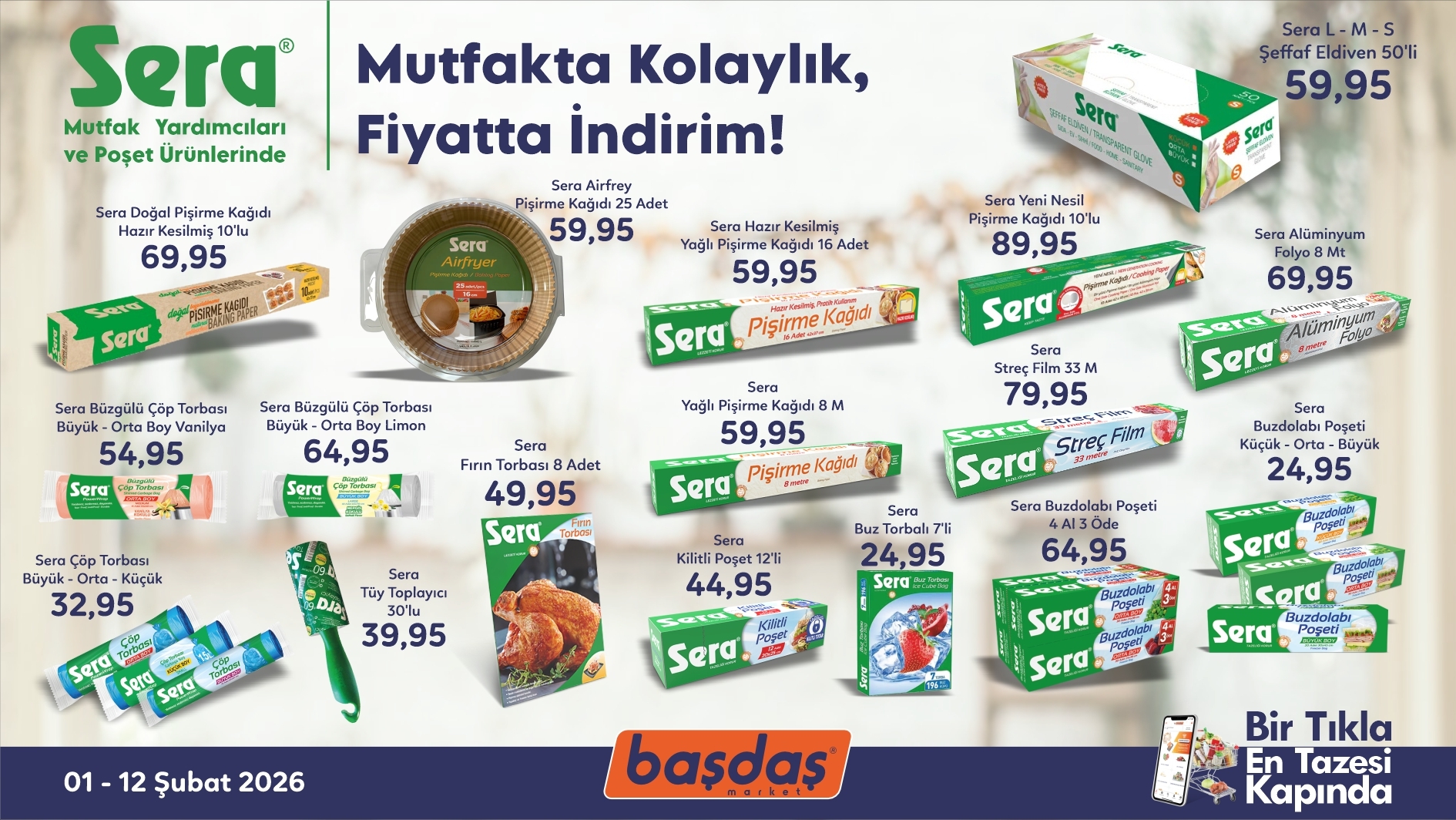 Sera, Mutfakta Kolaylık, Fiyatta İndirim!