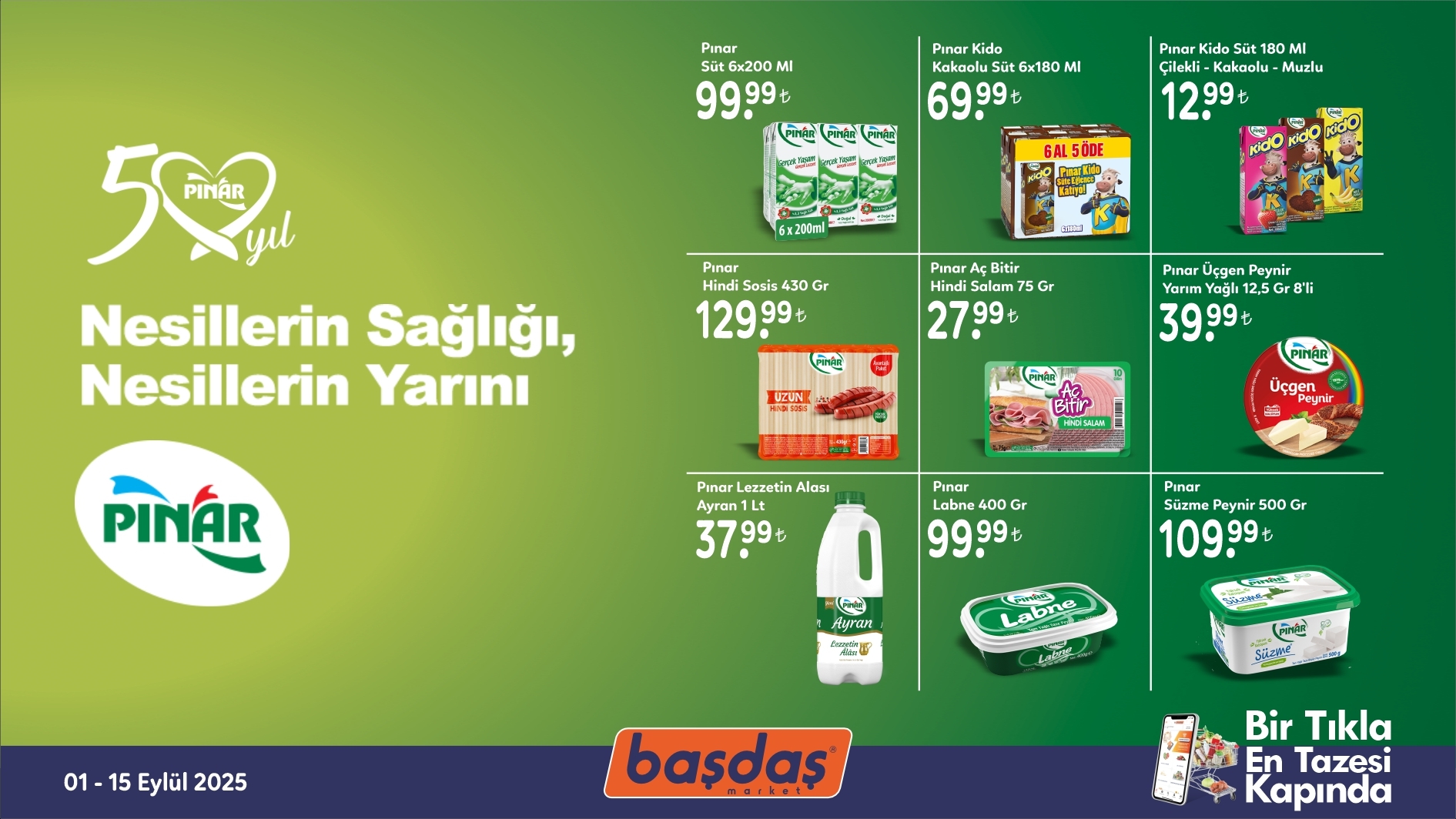 Pınar Ürünlerinde Kaçırılmayacak Fiyatlar